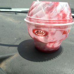 A&W Restaurant - What's left of the strawberry sundae...
