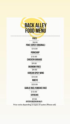 Menu photo 6 Back Alley Café Honolulu, HI Menu photo 6 Back Alley Café Honolulu, HI