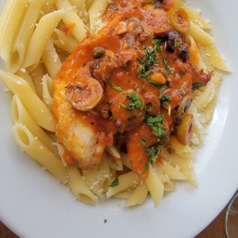 il vecchio - Lunch-fish special with capers, olives in tomato sauce - Italian Near Me - Pacific Grove, California