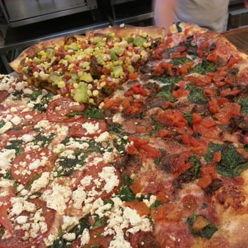 Dimo's Pizza - Shakedown street - bean puree, portabellas, avocado, tomato, onion - Pizza Near Me - Chicago, Illinois