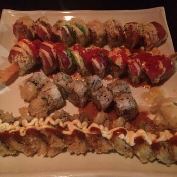 Fuji Sushi - Top to bottom. Angel, playboy, banana tempura, and Ryan's. - Sushi Bars Near Me - Centerville, Utah Fuji Sushi - Top to bottom. Angel, playboy, banana tempura, and Ryan's. - Sushi Bars Near Me - Centerville, Utah