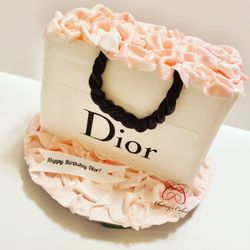 Chetney's Cakes - Christian Dior Shopping Bag Inspired Cake