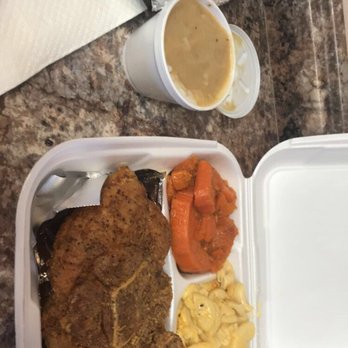R Kitchen - Pork chop dinner with 3 sides - Soul Food Near Me - Lakewood, California R Kitchen - Pork chop dinner with 3 sides - Soul Food Near Me - Lakewood, California