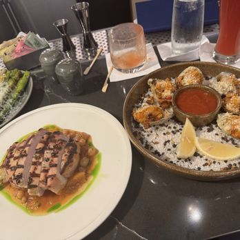 Article One - American Grill - Pork chop also oysters and asparagus!! Wow !! Yummy - American Near Me - Washington, DC, District of Columbia