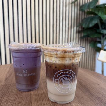 Drip and Sip Coffee - Ube latte and Einspanner Latte - Coffee & Tea Near Me - Chino, California Drip and Sip Coffee - Ube latte and Einspanner Latte - Coffee & Tea Near Me - Chino, California