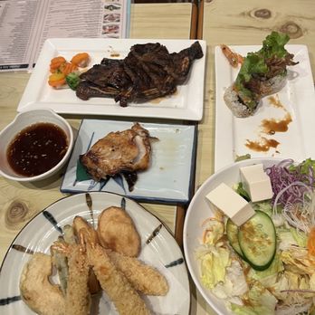 Yanagi Sushi - Kalbi, butterfish, shrimp & vegetable tempura, soft shell crab roll and tofu salad - Japanese Near Me - Honolulu, Hawaii Yanagi Sushi - Kalbi, butterfish, shrimp & vegetable tempura, soft shell crab roll and tofu salad - Japanese Near Me - Honolulu, Hawaii