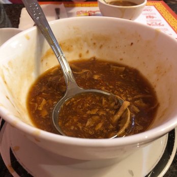 China Green Garden - Hot and Sour soup. After the first bite, I couldn't stop to take the picture before I pretty much killed it. - Chinese Near Me - Blythe, California China Green Garden - Hot and Sour soup. After the first bite, I couldn't stop to take the picture before I pretty much killed it. - Chinese Near Me - Blythe, California