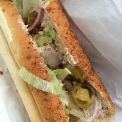 Subway - The illustrious tuna sandwich. Just some veggies. Not really boring. Just not exciting