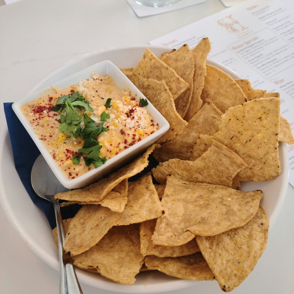 Hummingbird Lounge - Grilled Corn Dip - so yummy! - Cocktail Bars Near Me - New Buffalo, Michigan