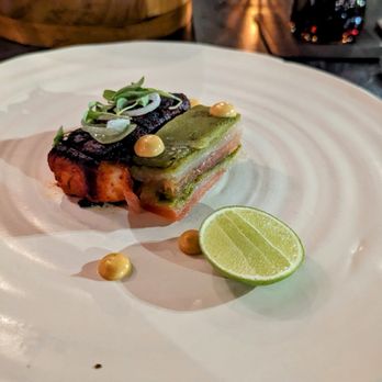 Valle - Mahi Mahi with veggie terrine - Wine Bars Near Me - Oceanside, California