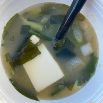 Pisces - big tofu pieces in miso soup - Sushi Bars Near Me - Manhattan Beach, California