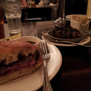 Wildfire - Beef sandwich with side of mushrooms - Steakhouses Near Me - McLean, Virginia