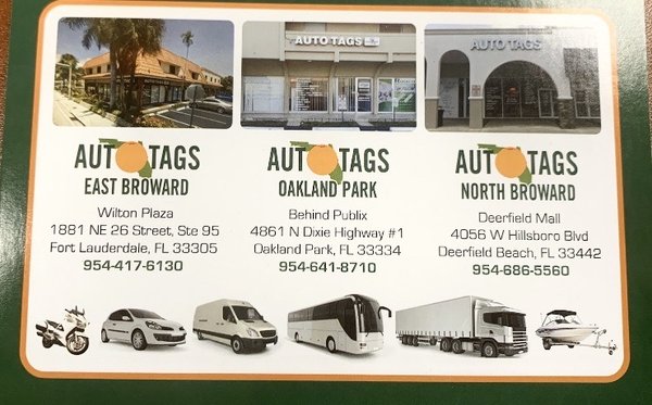Auto Tag Agency In Deerfield Beach Florida AUTO TAGS OF NORTH BROWARD - Updated June 2025 - 16 Photos & 15 Reviews