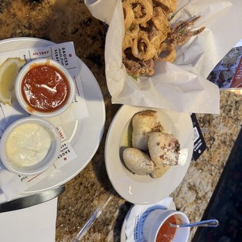 Tomatina - Calamari and Tomatina's Signature Garlic Rolls - Italian Near Me - Roseville, California Tomatina - Calamari and Tomatina's Signature Garlic Rolls - Italian Near Me - Roseville, California