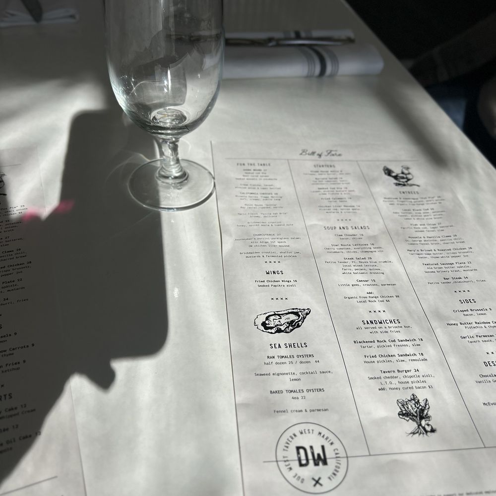 Due West Tavern - Menu - Cocktail Bars Near Me - Olema, California