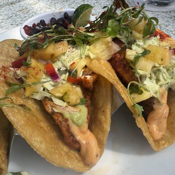 C Level - blackened fish tacos (3) - New American Near Me - San Diego, California