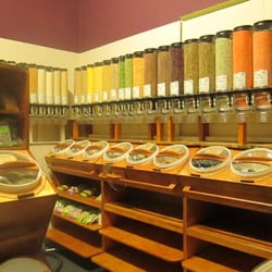 The New Leaf Co-op - Some shelves at the back room. Much fuller now!