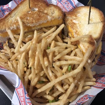 Spectators SBG - Grilled Cheese Peanut Butter Cheeseburger - Sports Bars Near Me - Altoona, Iowa Spectators SBG - Grilled Cheese Peanut Butter Cheeseburger - Sports Bars Near Me - Altoona, Iowa