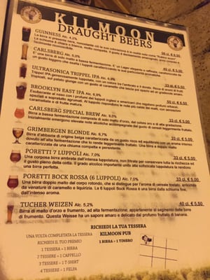 Menu photo 2 Kilmoon Irish Pub Rome, RM Menu photo 2 Kilmoon Irish Pub Rome, RM