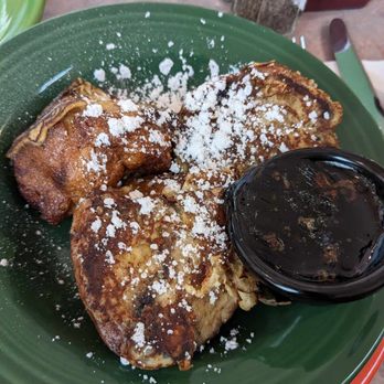 Crest Cafe - Blueberry biscuit bundt French toast with blueberry syrup (which tasted like molasses) - Cafes Near Me - San Diego, California