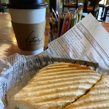 Vito's Espresso - a sandwich and a cup of coffee - Coffee & Tea Near Me - Spring Arbor, Michigan