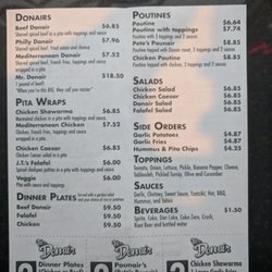 Mr Donair - Menu