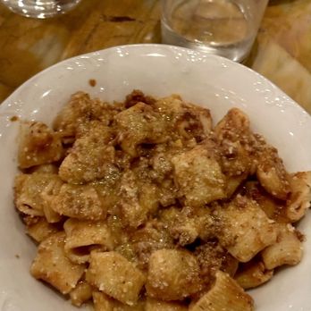 Mother Wolf - RIGATONCINI ALL VACCINARA: Oxtail ragu, guanciale, peperoncino, pecorino cheese. - Italian Near Me - Los Angeles, California Mother Wolf - RIGATONCINI ALL VACCINARA: Oxtail ragu, guanciale, peperoncino, pecorino cheese. - Italian Near Me - Los Angeles, California