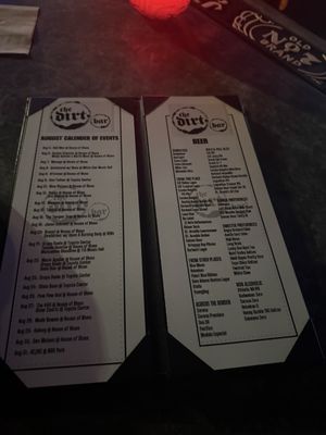 Menu photo 1 Dirt Bar Houston, TX