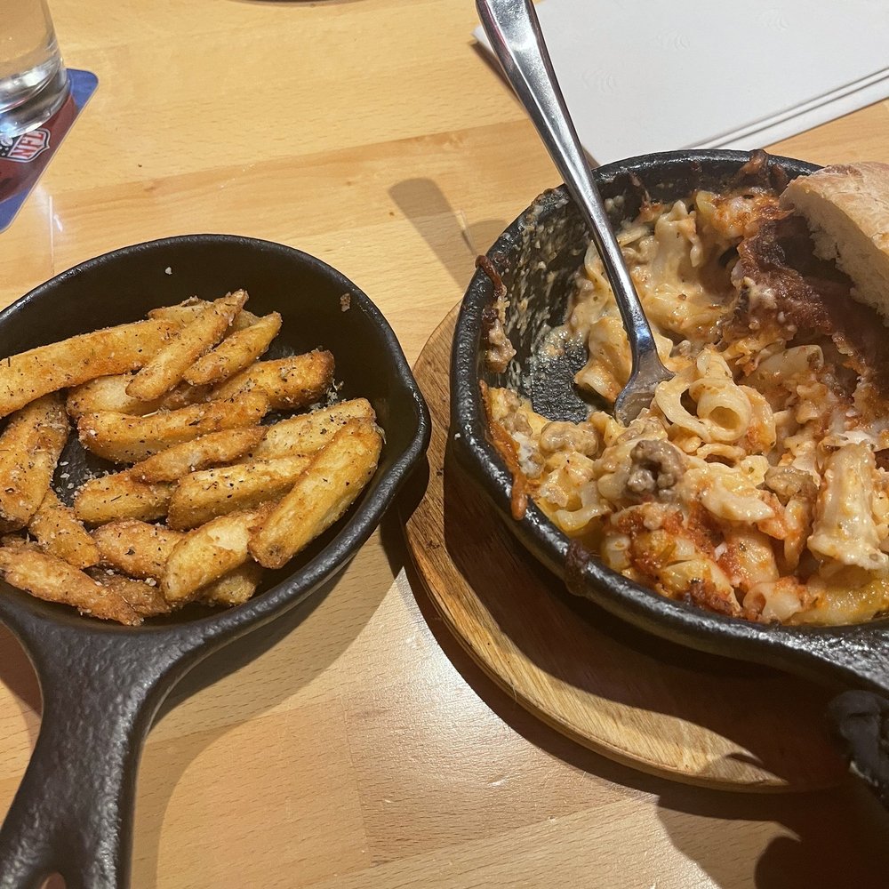 Supreme Italian baked pasta and a side of sea salt Italian fries Supreme Italian baked pasta and a side of sea salt Italian fries