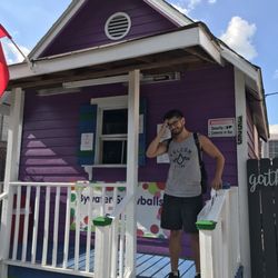 Bywater Snowballs and Snacks - Tiny little house. Boyfriend for scale.