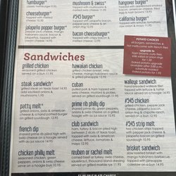 American Legion Post No 545 - Menu