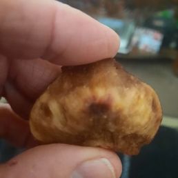 This a piece of a peach
