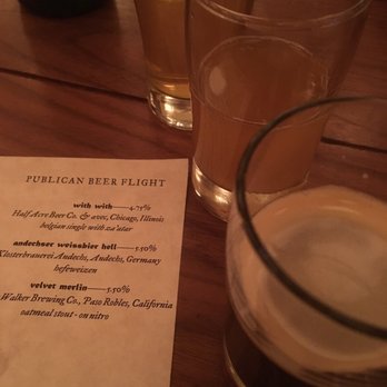 The Publican - Today's draught beer flight. - New American Near Me - Chicago, Illinois The Publican - Today's draught beer flight. - New American Near Me - Chicago, Illinois