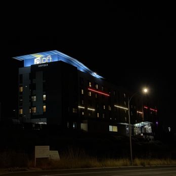 Aloft by Marriott Santa Clara - Night time view - Hotels Near Me - San Jose, California