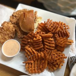 Fire By The Monon - The other 1/2 pork tenderloin with sweet potato fries