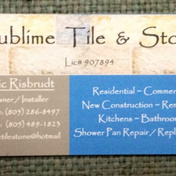Sublime Tile & Stone - business card - Flooring Near Me - Grover Beach, California Sublime Tile & Stone - business card - Flooring Near Me - Grover Beach, California