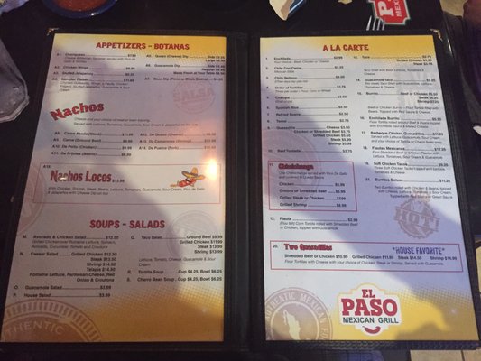 Menu photo 3 El Paso Mexican Grill Chalmette, LA