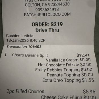 Churrito Loco - Desserts Near Me - Colton, California Churrito Loco - Desserts Near Me - Colton, California