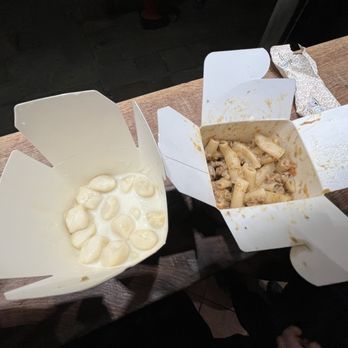 We Love Italy - gnocchi (left) and duck sauce (right) - Italian Near Me - Venezia, VE We Love Italy - gnocchi (left) and duck sauce (right) - Italian Near Me - Venezia, VE