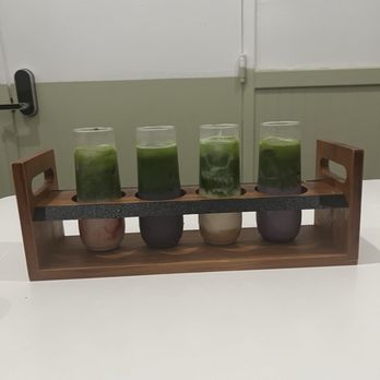 Vivot Craft Cafe - Matcha flight (strawberry, taro, banana, blueberry) - Bubble Tea Near Me - Fullerton, California