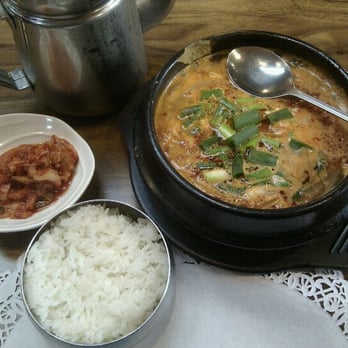 White Tomato - Beancurd and Seafood hot pot on rice lunch set - Korean Near Me - Melbourne, VIC White Tomato - Beancurd and Seafood hot pot on rice lunch set - Korean Near Me - Melbourne, VIC
