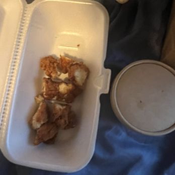 Chick'nCone - This amount of chicken and a large corn was at least 16 dollars. Plus a soggy cone. I'm in disbelief. - Chicken Shop Near Me - Estero, Florida