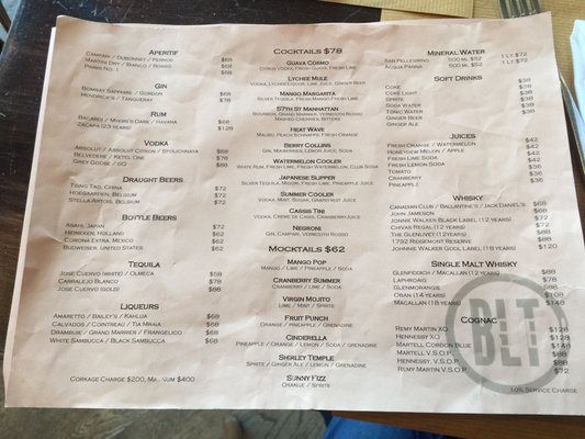 Menu photo 2 Blt Steak Hong Kong, HK
