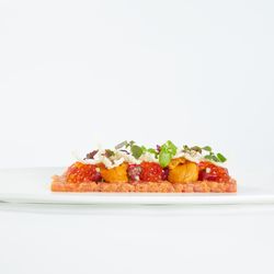 MW Restaurant - Ahi Poke - Spicy Ahi Tartare, Uni, Ikura, Poke, Housemade Rice Chips