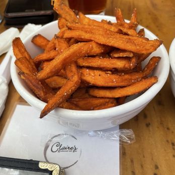Claire's Restaurant and Bar - Sweet Potato Fries perfectly & very lightly seasoned not at all greasy - New American Near Me - Estes Park, Colorado