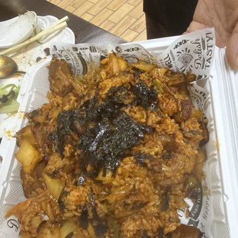 Ribs & Pork Belly - Kimchi fried rice to take home - using our left over pork belly combo - Korean Near Me - Norwalk, California Ribs & Pork Belly - Kimchi fried rice to take home - using our left over pork belly combo - Korean Near Me - Norwalk, California
