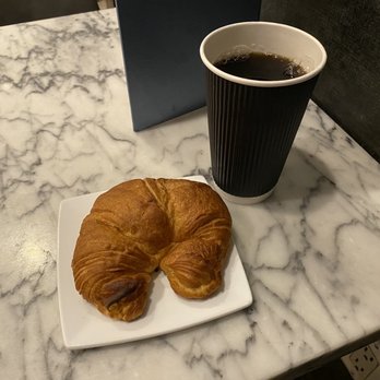 Collage Bistro & Bar - Croissant and large coffee - American Near Me - New York, New York