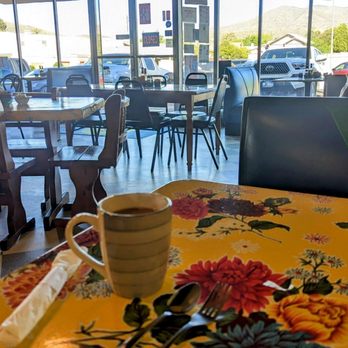 Mornings Cafe - My table facing the front door - Cafes Near Me - Bisbee, Arizona