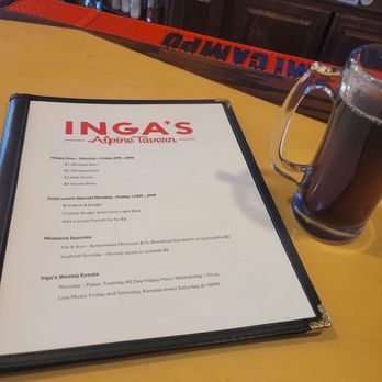 Inga's Alpine Tavern - Air conditioning so nice I was able to enjoy a cup of Joe - Cocktail Bars Near Me - Glendale, Colorado