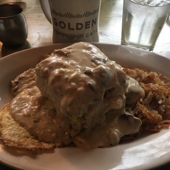 Golden West Cafe - Mushroom gravy and biscuits (vegetarian) - Cafes Near Me - Baltimore, Maryland